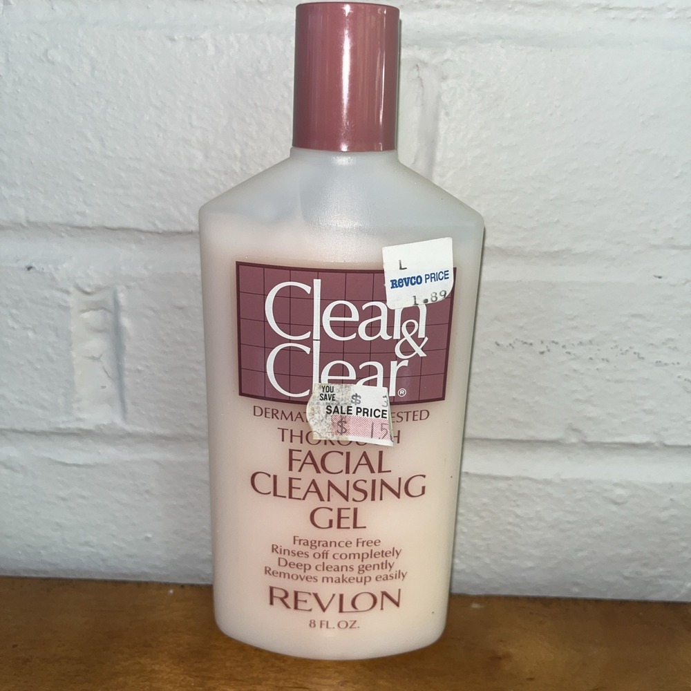 Vintage Revlon Clean & Clear Facial‎ Cleansing Gel Fragrance Free